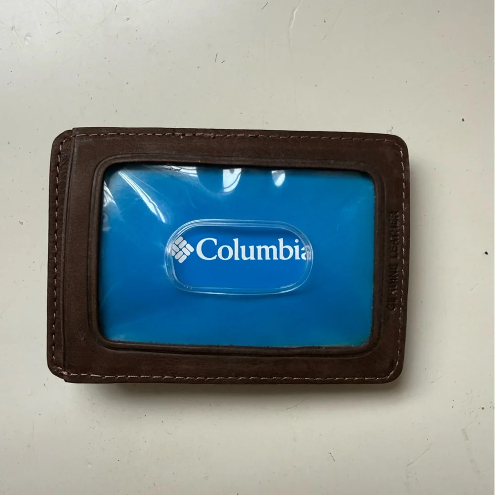 Columbia Dark Brown Leather Money Clip